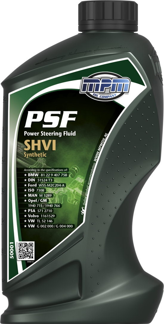 50000 • PSF Power Steering Fluid SHVI Synthetic Produkter MPM Oil